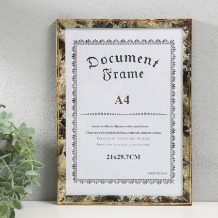 Photo frame Plastic format A4 "mother of pearl with a gold frame" 23x32 cm
