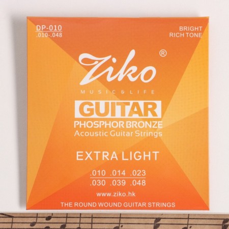 Crins of the acoustic guitar Ziko DP-010, 10-48, phosphorus bronze-1