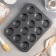 Baking uniform “Puding”, 35 × 27 × 3 cm, 12 cells, anti -stick coating, black color