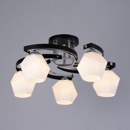Versalya chandelier 5XE27 40W Black-chromium 60x60x26 cm Bayerlux-1