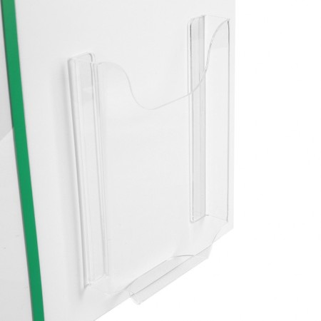 Information stand “Consumer Corpourine” 6 pockets (5 flat A4, 1 volumetric A5), green color-2