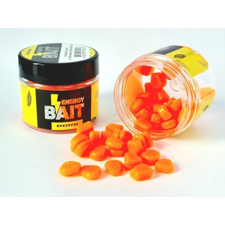 Artificial nozzle Energy Bait "corn", floating, flavored, 60 pcs, orange color
