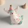 Souvenir ceramics "Losik, pink cap, white horns" 11.1x11.3x7.7 cm