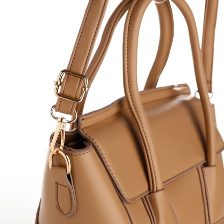 Women's bag with lightning, beige color-2