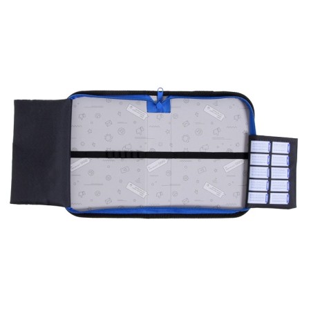 Penal 1 section 140 x 210 x 40 mm, folding pocket and cosmetic bag, fabric, calligrata topontent "Robot"-4