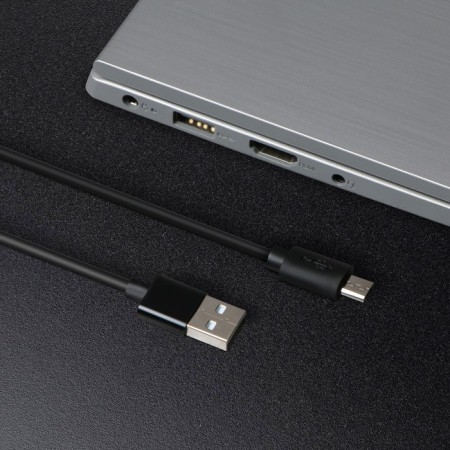 Windigo, MicroUSB - USB, 2 A, charging + data transfer, TPE braid, 1 m, black-2