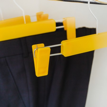 Shoulders for trousers and skirts with clamps, 23 × 13 cm, yellow color-2