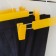 Shoulders for trousers and skirts with clamps, 23 × 13 cm, yellow color