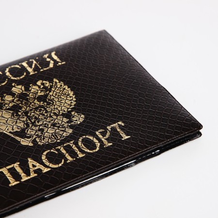 Passport cover, brown color-3