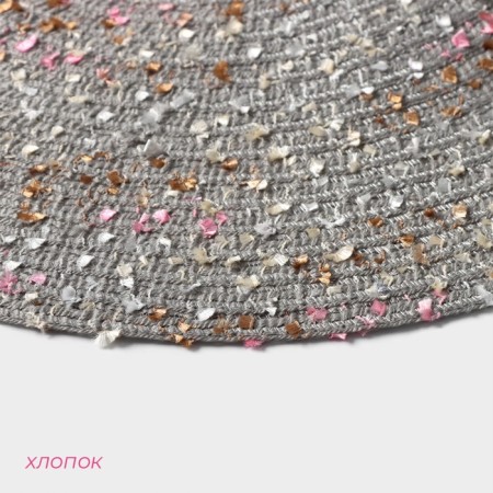 Serving napkin on the table "Serpentine", D = 38 cm, color gray color-3
