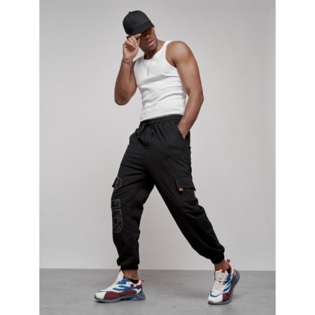 Joggers male, size 56, black color-1