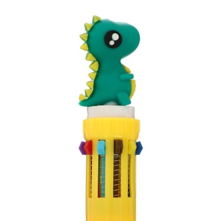Handle Automatic Ball 10 color, "dinosaur", green color, in a bag-3