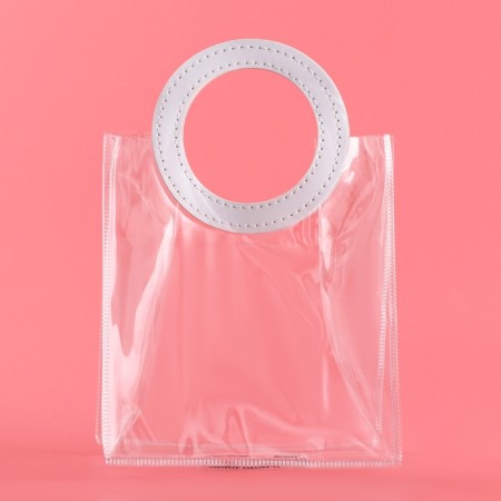 Gift package from PVC, white, 17 x 15 x 8 cm-2