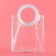 Gift package from PVC, white, 17 x 15 x 8 cm