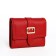 Women's wallet on the button, red color