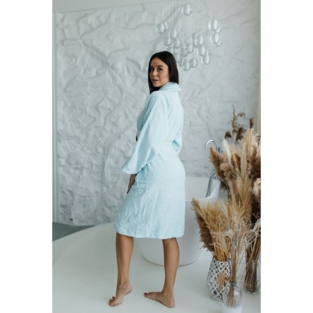 Frequency bathrobe, size 50, blue color-5