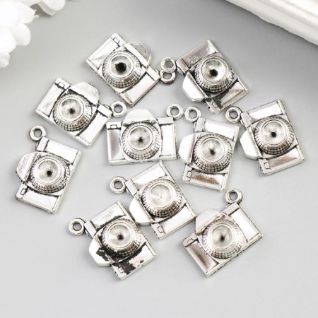 Decor for creativity Metal "Camera" silver 1.5x2.1 cm-2