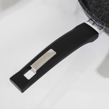 Granite Star pan, d = 24 cm, plastic handle, anti -stick coating, black color-3