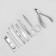Manicure set "Metallic", 8 items, in case, pink color