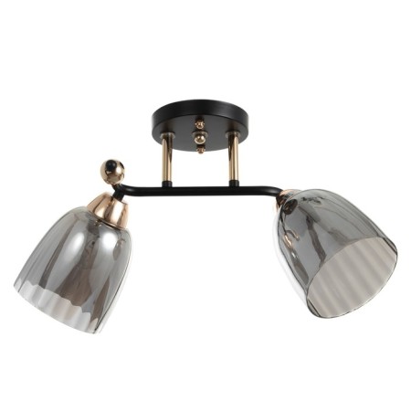 Nina chandelier 2x60W E27 Black/gold 50x27x22cm
