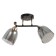 Nina chandelier 2x60W E27 Black/gold 50x27x22cm