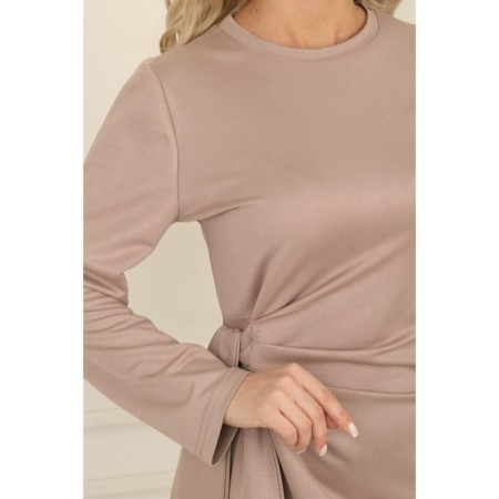 Women's dress, size 48, beige color-3