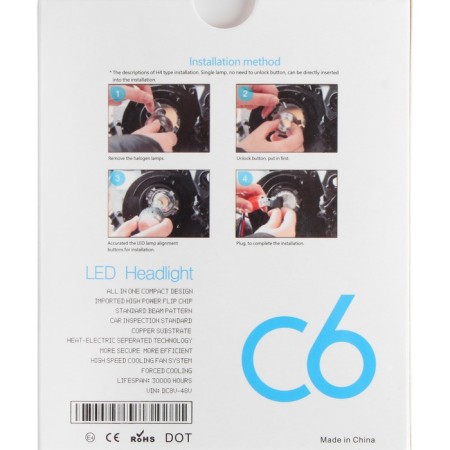 LED LED C6 C2R H7, head light, 2 pcs-5