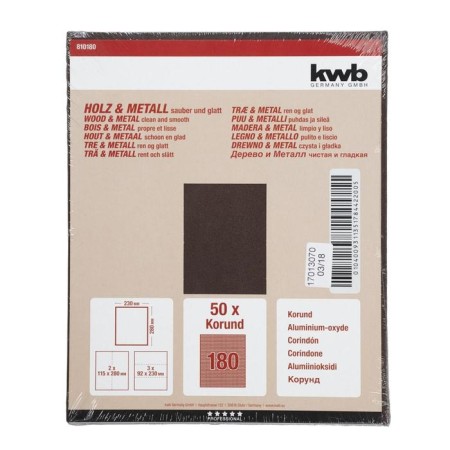 Folder paper KWB, K180, Paper, 230x280 mm, aluminum oxide-1