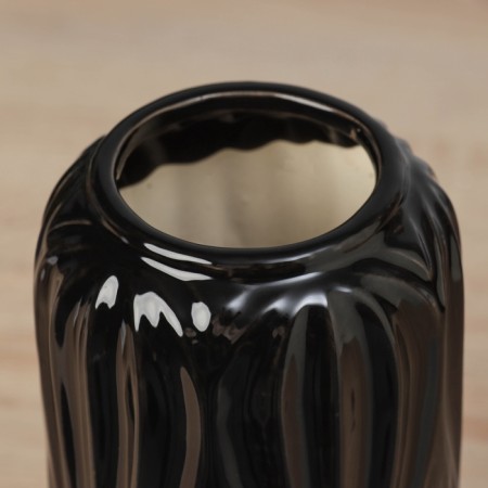 VAZA Ceramics Table "Liam" D-6CM, H-20x10 cm, black-1