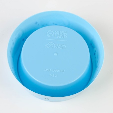 Plastic bowl “cat rests”, blue, 300 ml-6