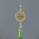 Textile suspension, metal "Flower in the frame" Green 1x3x19.5 cm