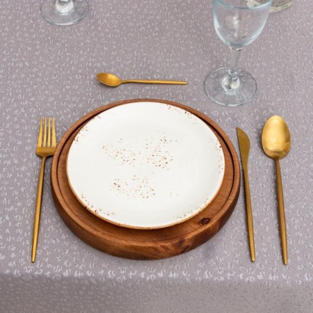 Grey tablecloth "GREY" Tsv. Sery, 142*283 +/- 3 cm, 115 ± 10 g, 100% of the p/e-3