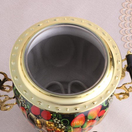 Khokhloma set, oval, 3 objects, samovar 3 l, a teapot 0.7 l, tray-6