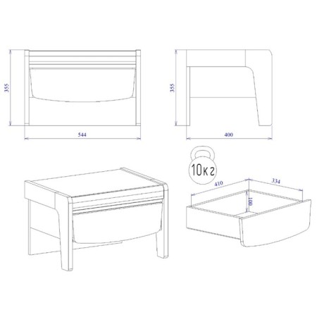 Covereign cabinet "Male", 400x544x355, oak Galifax White-3