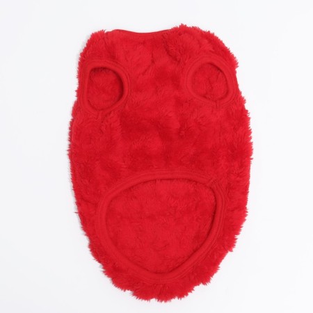 Knitted sweater, velor, size L (DS 35, Osh 30, OG 45 cm), red-6