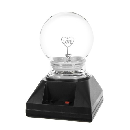 Plasma ball musical "Love" black 12x12x19 cm Risalux-8