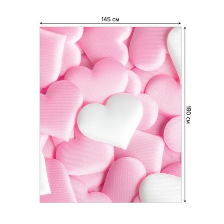 Tables on the table "Delicious hearts", rectangular, Saten, size 145x180 cm-1