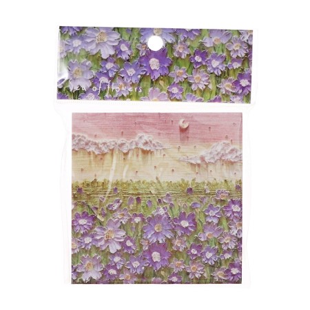 Block for entries 80 x 80 mm, 80 sheets of flowers ZD-3