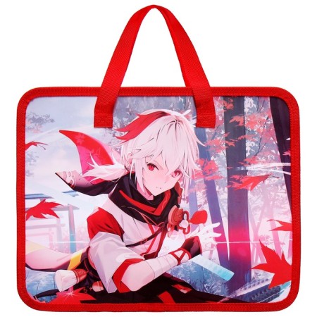 Folder with handles plastic A4 Calligrata "Anime", 32.2x25.6x7 cm,