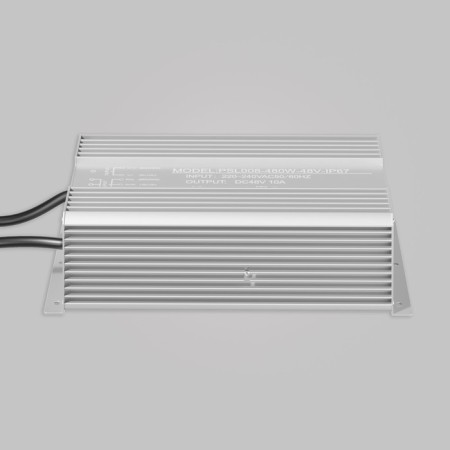Technical PSL008-480W-48V-IP67 Power Supply Magnetic, 185x120x56 mm, 480W, silver color.-3