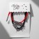 Bracelets "Demetrons" on a magnet, a double bead with a heart, black-red color, 8 cm