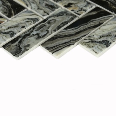 Glass mosaic Bonaparte Hadar Black, 268x286x4.5 mm-1