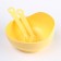 A set of children's dishes, 3 objects: a bowl 250 ml, a spoon, fork, from 5 months., Mix colors