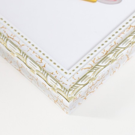 Photo frame Plastic "reed" 10x15 cm, white krakelyur-2