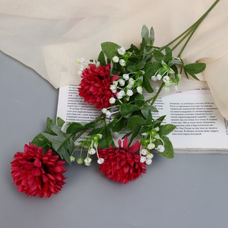 Artificial flowers "hybrid" 7x61 cm, burgundy