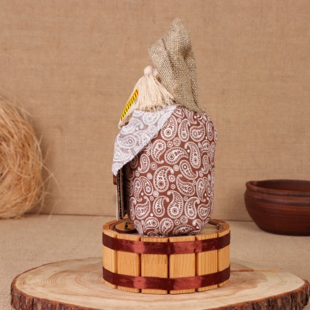 Brown Domovka "Athanasius with gold", on a barrel, 28x15x12 cm-1