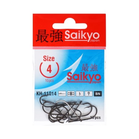 Hooks Saikyo KH-11014 Bait Holder BN No. 4, 10 pcs