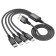 Cable Hoco X76, 4 B 1 Lightning/Lightning/Type -C/Micro USB - USB, 2 A, 1 m, nylon, black