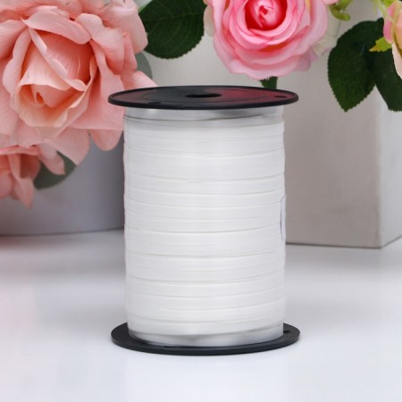 Tape for decor and gifts, white, 0.5 cm x 250 m-1
