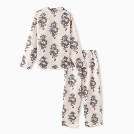 PAZHAMA Women's KAFTAN "Dragons", p. 48-50, beige-6